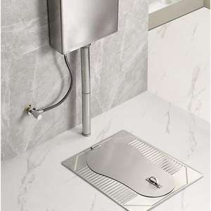 กระโถนนั่งยองสแตนเลสแบบบูรณาการสำหรับใช้ในเมืองและชนบท - Product Image 1