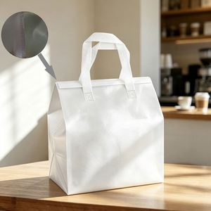 Bolsa Aislante Biodegradable No Tejida con Sellado Térmico e Impresión en Huecograbado para Logotipo Personalizado, Empaque de Alimentos para Pasteles y Pan - Product Image 2