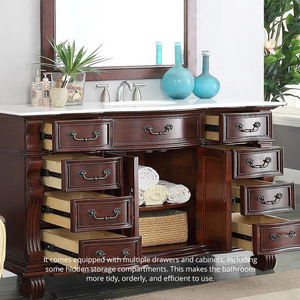 Projet d'hôtel Meubles anciens Luxueux 50 "<span class=keywords><strong>Lavabo</strong></span> simple <span class=keywords><strong>Meuble</strong></span> <span class=keywords><strong>de</strong></span> <span class=keywords><strong>salle</strong></span> <span class=keywords><strong>de</strong></span> <span class=keywords><strong>bain</strong></span> avec dessus en marbre crème nature Armoire <span class=keywords><strong>de</strong></span> <span class=keywords><strong>salle</strong></span> <span class=keywords><strong>de</strong></span> <span class=keywords><strong>bain</strong></span> - Product Image 4