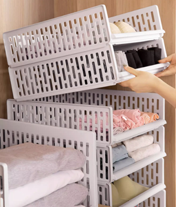 New Style <strong>Stackable</strong> <strong>Wardrobe</strong> <strong>Storage</strong> Box Plastic Drawer Style Clothing Organizing Box <strong>Wardrobe</strong> Clothes <strong>Storage</strong> - Product Image 4