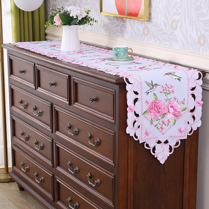 <span class=keywords><strong>Satin</strong></span> vải dài vuông khăn bảng <span class=keywords><strong>Runner</strong></span> chim mô hình kỳ nghỉ trang trí nhà hàng và đám cưới và bên Á Hậu - Product Image 2