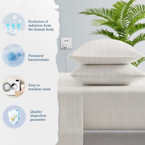 Taie d'oreiller en coton biologique tricoté, lavable, avec fibres d'argent pur, écologique, pour usage domestique, hospitalier et hôtelier - Product Image 4