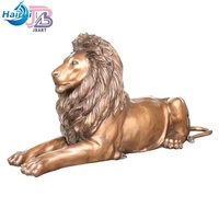 Statue de lion en bronze sur mesure, moules d'animaux, sculpture de lion antique en bronze pour jardin