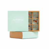 Maßgefertigte Geschenkbox im Schubladenstil mit Fach und Unterteil für Desserts, Schokolade und Gebäck, Verpackung aus dickem weißem Karton mit individuellem Logo