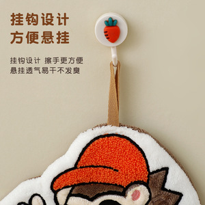 Cute Cartoon Hedgehog <b>Hand</b> <b>Towel</b> Coral Fleece Quick Dry <b>Kitchen</b> Use - Product Image 2