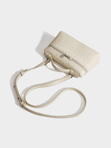 Sacs en cuir PU véritable pour femmes de 19 pouces, motif autruche, style minimaliste, utilisation quotidienne, forme carrée, sacs pour femmes - Product Image 4