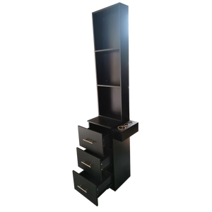 2024 dernières 10 ans de garantie Offre Spéciale classique noir Salon de coiffure Stations de coiffure maquillage Station armoire en <span class=keywords><strong>bois</strong></span> - Product Image 1