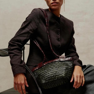 Borsa a Spalla Casual di Grande Capacità Personalizzata Fatta a Mano <span class=keywords><strong>all</strong></span>'<span class=keywords><strong>Uncinetto</strong></span> di Alta Qualità in Tinta Unita OEM - Product Image 6