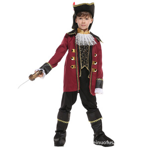 Costume de <span class=keywords><strong>pirate</strong></span> pour enfants, vêtements de fête, costume de capitaine <span class=keywords><strong>des</strong></span> Caraïbes pour garçons, déguisement COS - Product Image 5