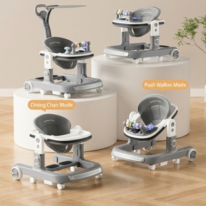 Nuovo Girello Pieghevole per Bambini con Musica, 6 Ruote Girevoli, Piedini Antiscivolo, Facile da Spingere per i <span class=keywords><strong>Primi</strong></span> <span class=keywords><strong>Passi</strong></span>, Regolabile in 3 Altezze - Product Image 3