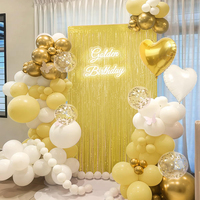 Guirlande d'arche pour baby shower, ensemble de ballons en latex or et blanc, décoration pour mariage, fiançailles, fête