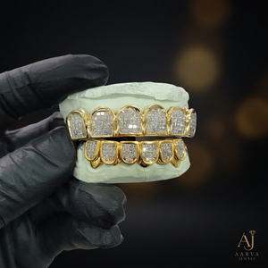 Custom Iced Out Moissanite Grillz Gold Plated 925 Sterling <b>Silver</b> Dental <b>Grills</b> Hip Hop Teeth Jewelry - Product Image 1