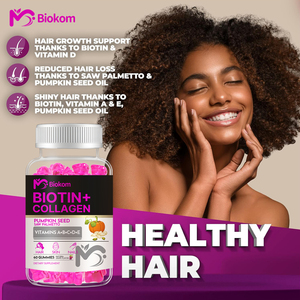 Gommose OEM 10000mcg di Biotina <span class=keywords><strong>e</strong></span> Collagene con Olio di Semi di Zucca, Estratto di Saw Palmetto <span class=keywords><strong>e</strong></span> Vitamine <span class=keywords><strong>A</strong></span>, B6, C, D, <span class=keywords><strong>E</strong></span> per Capelli, Pelle <span class=keywords><strong>e</strong></span> Unghie - Product Image 5