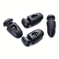 Clip à ressort cylindrique ovale en plastique à trou unique pour la fixation de cordes, clip de serrage pour chapeaux, clip de fixation lâche