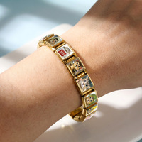 Pulsera de Charms Italianos Personalizada con Foto, de Acero Inoxidable, Modular, de 9mm, para Amantes de Mascotas, Regalos de Joyería Familiar