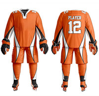 Vêtements de sport d'équipe de qualité supérieure, légers, uniforme de hockey sur glace pour hommes, respirant, imperméable, à séchage rapide, maillot et pantalon professionnels