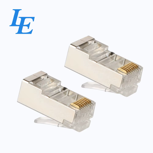 Conector Modular Macho RJ45 8P8C FTP con Contactos de Cobre Chapados en Oro y Carcasa de PC para Conexiones de Cableado - Cableado de Red de Longitud Personalizada - Product Image 4