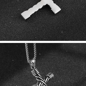 Collares con Colgantes de Cruz Vintage para Hombre y Mujer, Joyería Religiosa de Acero Inoxidable que Nunca se Desvanece - Product Image 6