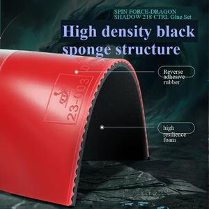 Double FISH Professional ITTF SPIN <span class=keywords><strong>FORCE</strong></span>-DRAGON <span class=keywords><strong>SHADOW</strong></span> 218 CTRL Esponja de goma para tenis de mesa - Product Image 4