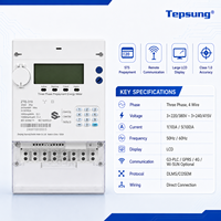 Tepsung M-3301 Meter Energi Elektronik Prabayar Cerdas Tiga Fasa Empat Kawat Komunikasi RS485/RF/PLC Kelas Akurasi 1.0 80A