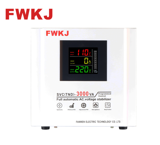 Single Phase Capacitor Voltage Stabilizer 3000VA with Digital Display for Data Center Use|