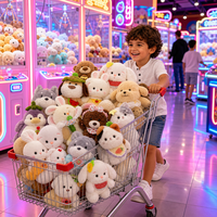 Peluches chat menthe en gros, modèles variés, animaux en peluche doux, prix pour machine à griffes et jeux d'arcade, pour enfants, pour distributeurs automatiques et magasins