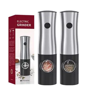 stainless steel salt and pepper mill set salt and pepper mill grinder adjustable stainless steel salt and pepper mill