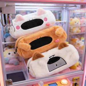 Astuccio in peluche da 8 pollici con design animale Kawaii, morbido e avvolgente, grande capacità, organizer per cancelleria per bambini, premio per Claw Machine - Product Image 1