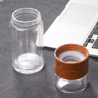 Bouteilles d'eau avec infuseur à thé, bouteille à thé en verre, bouteille d'eau en verre avec infuseur à thé