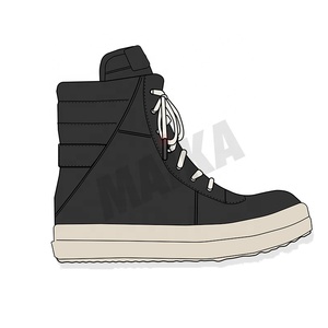 Scarpe alte di Design personalizzato scarpe da uomo in pelle di lusso scarpe alla caviglia Lace Up scarpe da <span class=keywords><strong>donna</strong></span> sportive con Zip stivali pesanti - Product Image 1