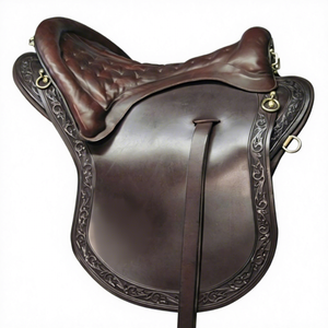 Silla de Montar Inglesa Personalizada de Cuero Genuino Premium, Asiento de Equitación Sostenible BS International con Herrajes de Madera SUS304 - Product Image 5