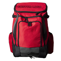Nouveau sac à dos de sport personnalisé en polyester pour softball et baseball, sac de voyage avec 2 manchons élastiques en néoprène pour bâtons