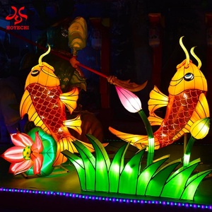 Arche de lanterne de poisson traditionnelle chinoise en gros pour les événements de jardin extérieur pour l'obtention du diplôme Thanksgiving Saint Valentin - Product Image 2