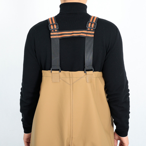 <span class=keywords><strong>Pantalones</strong></span> de Pesca Impermeables de PVC Reforzado con Botas Integradas, Correas Ajustables y Bolsillos, Directo de Fábrica - Product Image 5