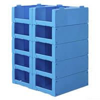 Bacs de picking empilables personnalisés pour entrepôt, pliables, en plastique ondulé, pour vêtements, en coreflute