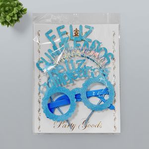 Nueva diadema de cumpleaños, alambre de oro rosa brillante, letras en inglés, gafas de feliz cumpleaños para decoración de fiesta de cumpleaños - Product Image 5