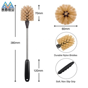 Wholesale Long Handle Stainless Steel Water <strong>Bottle</strong> Nylon Cleaner Tumbler Cup Scrubbing Cleaning <strong>Brush</strong> - Product Image 4