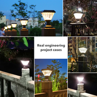Pilier de lampe de clôture de paysage extérieur étanche IP65 Post-éclairage porte de jardin pilier solaire lumière