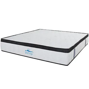 Hot Selling Anti Decubitus Massage King Coil Mattress With Gel Memory Foam Eruo Top