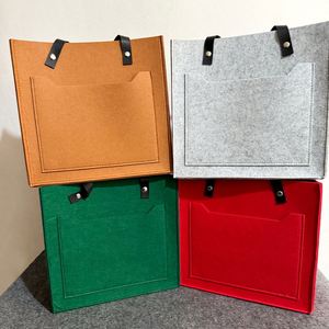 Sac fourre-tout pour femmes avec logo de taille personnalisée Sac à provisions large et uni imprimé Sac fourre-tout en feutre avec logo - Product Image 4