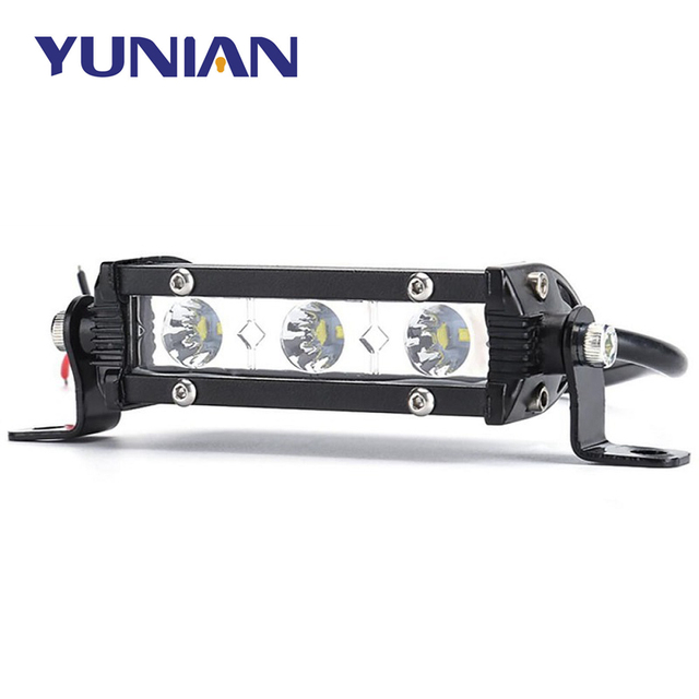 4inch 9W Super Bright Mini Slim Single Row Led Light Bar Work Light Driving SUV OffRoad Bar 12V 24V for Jeep Motorcycle