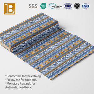 Tissu <span class=keywords><strong>en</strong></span> voile 100% coton BILU, style ethnique rétro, imprimé à rayures et fleurs, imprimé <span class=keywords><strong>en</strong></span> positionnement doux, pour vêtements - Product Image 5