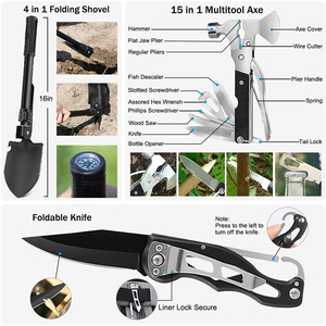 Kit de survie d'urgence populaire de 235 pièces, kit de survie en milieu sauvage, SOS, <span class=keywords><strong>camping</strong></span>, chasse, tremblement de terre, randonnée en plein air, trousse de premiers soins - Product Image 2