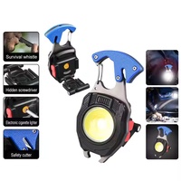 Mini lampe torche LED multifonctionnelle Shingel, portable, rechargeable par USB, briquet, lampe torche porte-clés pour le camping
