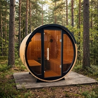 Ruang Sauna Kayu Solid Buatan Khusus Ukuran Presisi Berbagai Pilihan Ukuran Peralatan Sauna Dalam Ruangan untuk Relaksasi di Rumah