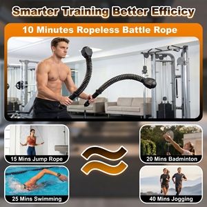 Nueva Cuerda de Batalla Inteligente Sin Cables 2 en 1 con Temporizador y Contador, Equipo de Fitness Portátil y Duradero para Entrenamiento de Brazos y Cardio - Product Image 6