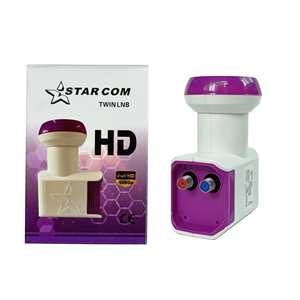 LNB Doble de Banda KU de Alta Ganancia para TV Satelital <span class=keywords><strong>STARCOM</strong></span> OEM de Highfly, Alta Definición - Product Image 1