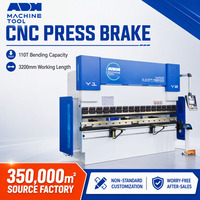 Presse plieuse hydraulique CNC 110T 3200 mm avec contrôleur Delem pour le pliage de tôles