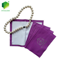 Chiffon de nettoyage pour bijoux en microfibre avec logo personnalisé pour nettoyer les bijoux en or et en argent
