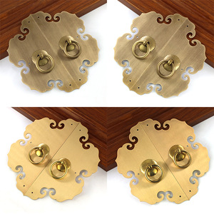 Tirador de latón hexagonal redondo para muebles, estilo chino, duradero, para armario - Product Image 2